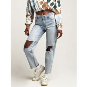 RSQ Light Wash High-Rise Straight Leg Jeans